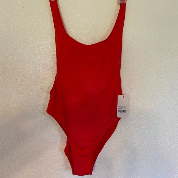 Red Whole Piece Swimsuit Size Medium - Picture 1 of 3